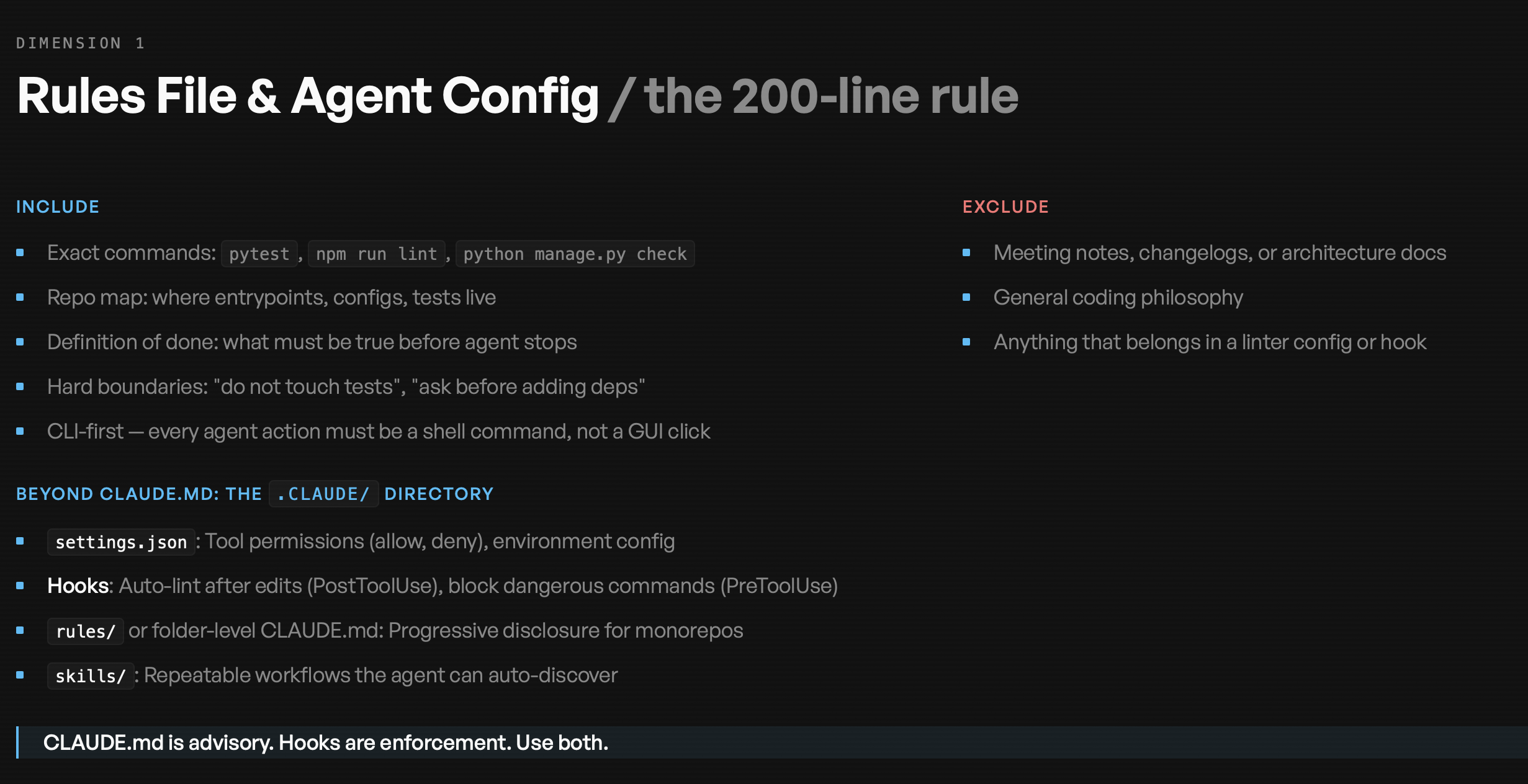 Agent readiness dimension: Rules files and agent configuration